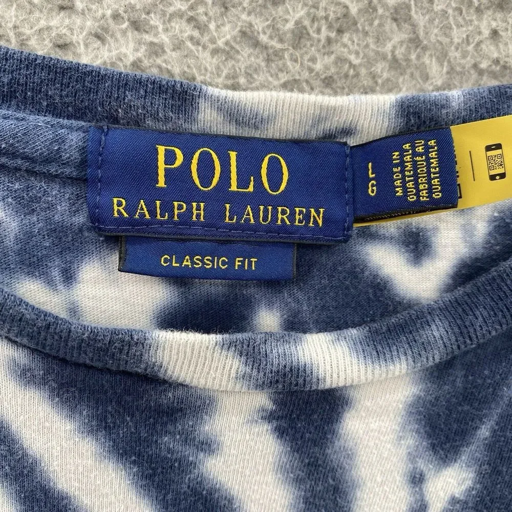 Polo Ralph Lauren Shirt Mens Large Tie Dye Preppy Boho Festival Academia Coastal